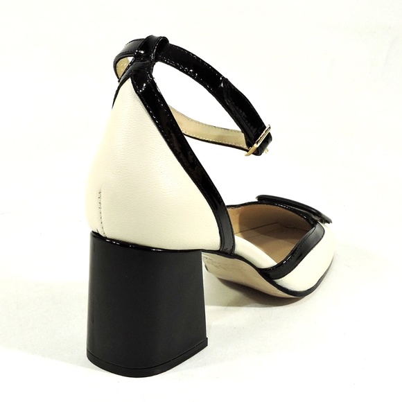 ALESSANDRO DI MARIA 🇮🇹 WOMEN'S OFF WHITE & BLACK COMFORT SANDALS - Picture 5 of 8